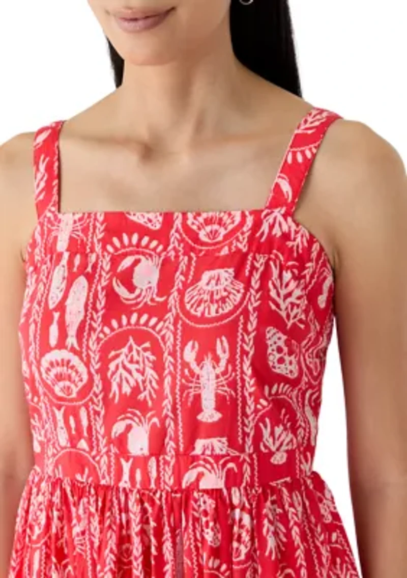 Petite Sleeveless Square Neck Maxi Dress