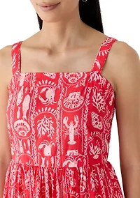 Petite Sleeveless Square Neck Maxi Dress