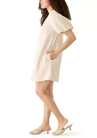 Petite Button Front A-Line Dress