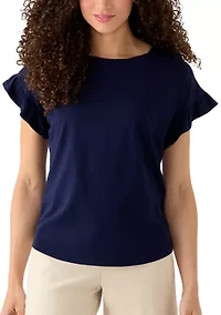 Petite Ruffle T-Shirt