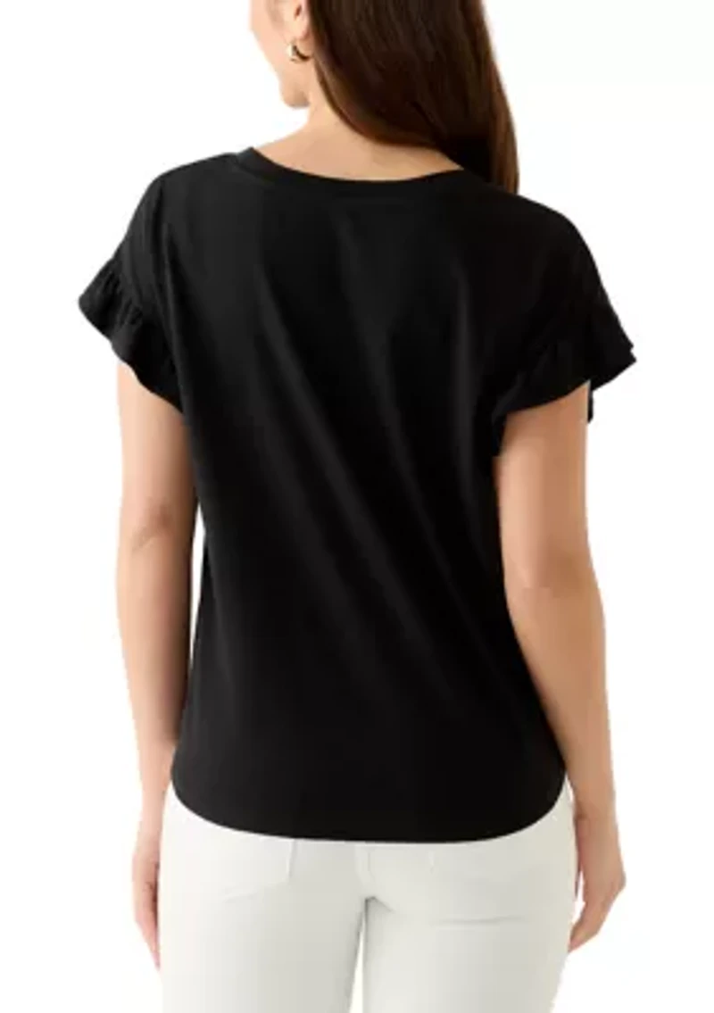 Petite Ruffle T-Shirt
