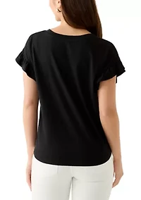 Petite Ruffle T-Shirt