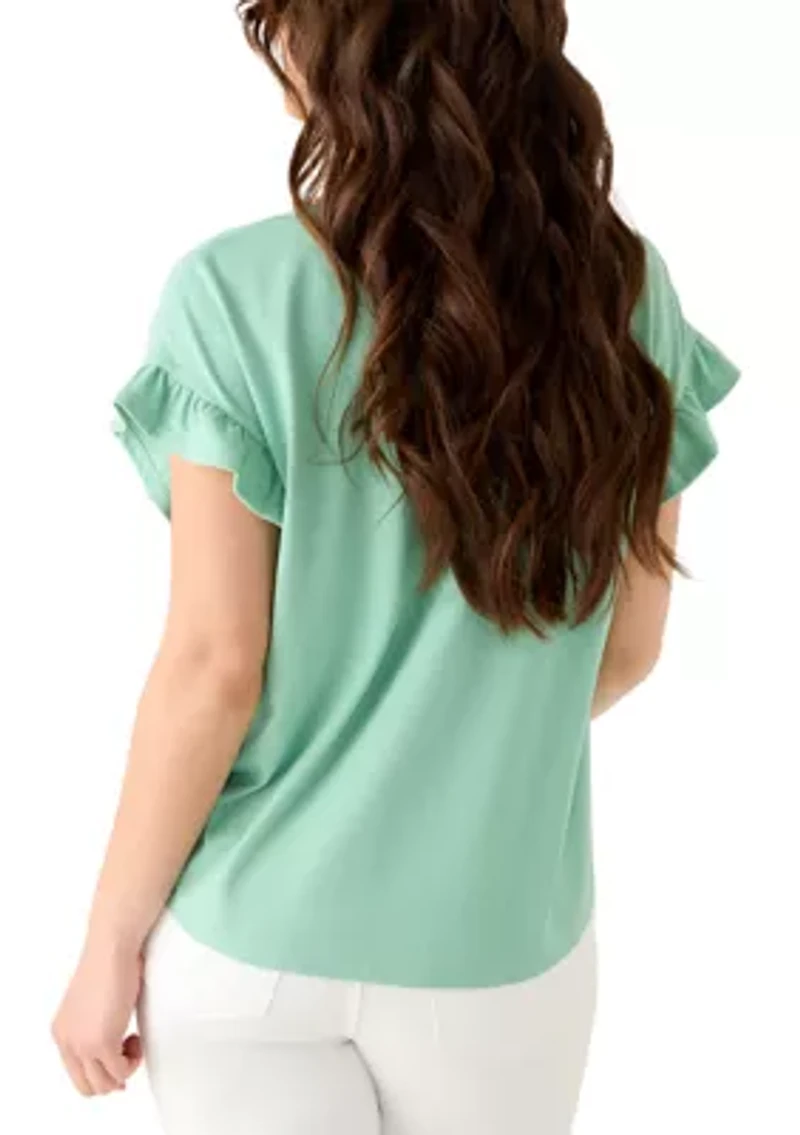 Petite Ruffle T-Shirt