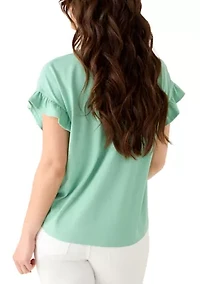 Petite Ruffle T-Shirt