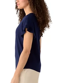 Petite Ruffle T-Shirt