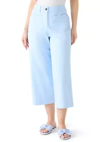 Petite Scallop Twill Pants