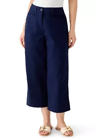 Petite Scallop Twill Pants