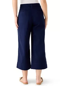 Petite Scallop Twill Pants