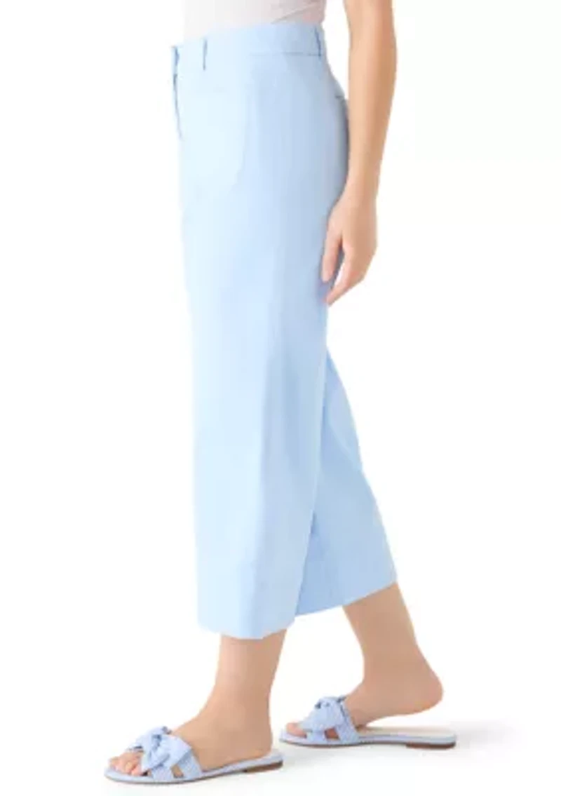 Petite Scallop Twill Pants