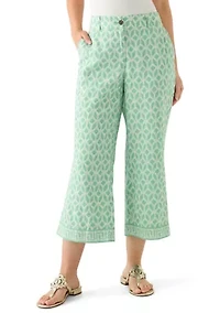 Petite Linen Cropped Pants