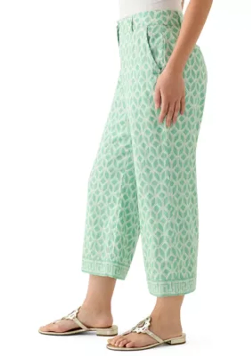 Petite Linen Cropped Pants