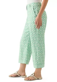 Petite Linen Cropped Pants