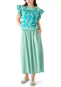 Petite Short Flutter Sleeve Top