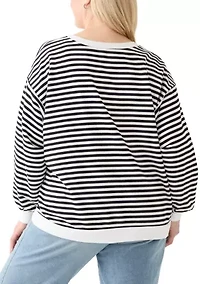 Plus Long Sleeve Patch Sweeper Sweatshirt