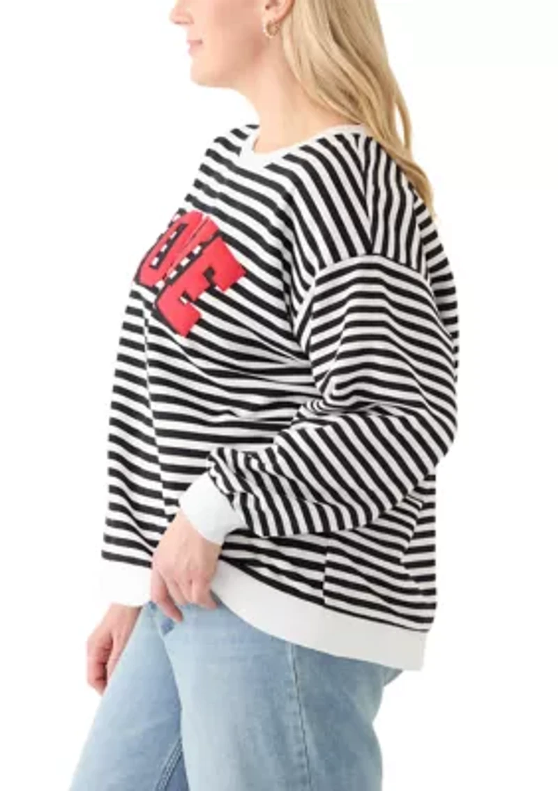 Plus Long Sleeve Patch Sweeper Sweatshirt