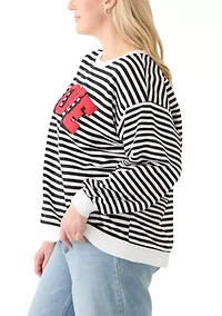Plus Long Sleeve Patch Sweeper Sweatshirt