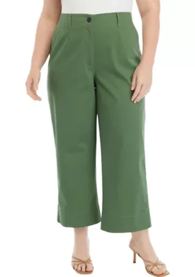 Plus Cropped Chino Pants