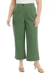 Plus Cropped Chino Pants