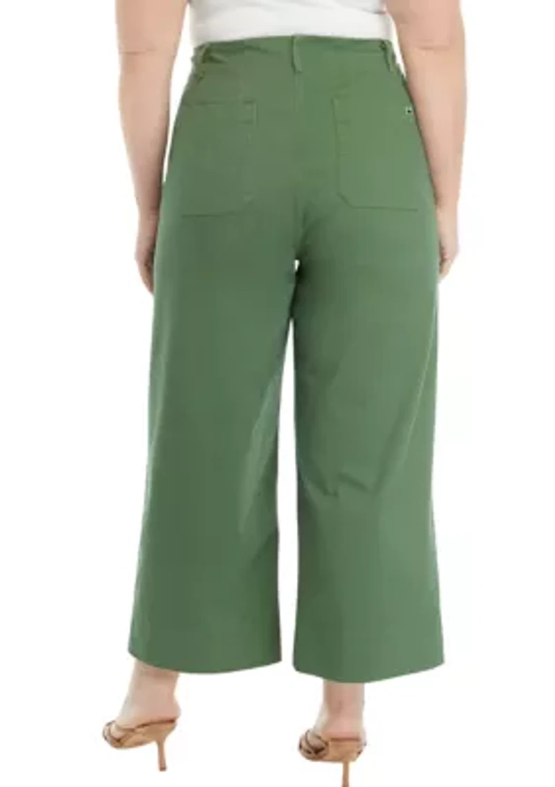 Plus Cropped Chino Pants