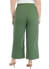Plus Cropped Chino Pants