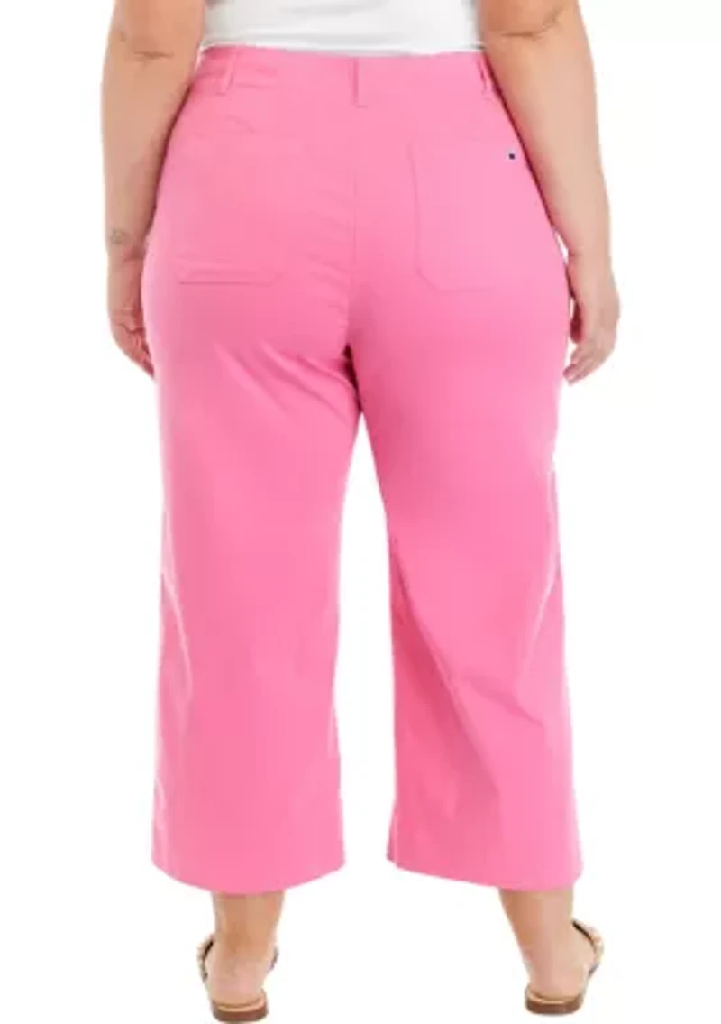 Plus Cropped Chino Pants