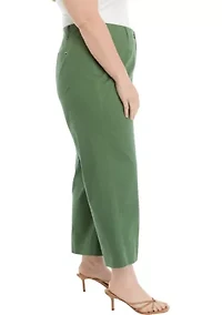 Plus Cropped Chino Pants