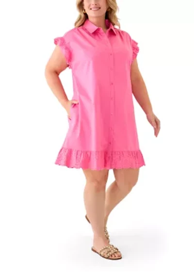 Plus Short Sleeve Peplum Dress