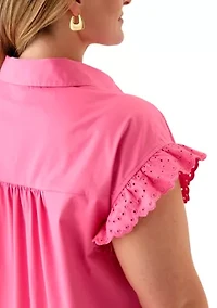 Plus Short Sleeve Peplum Dress