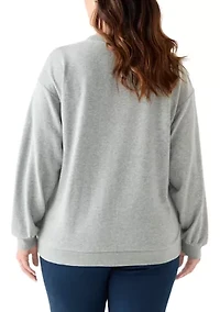 Plus Long Sleeve Embellished Sweatshirt