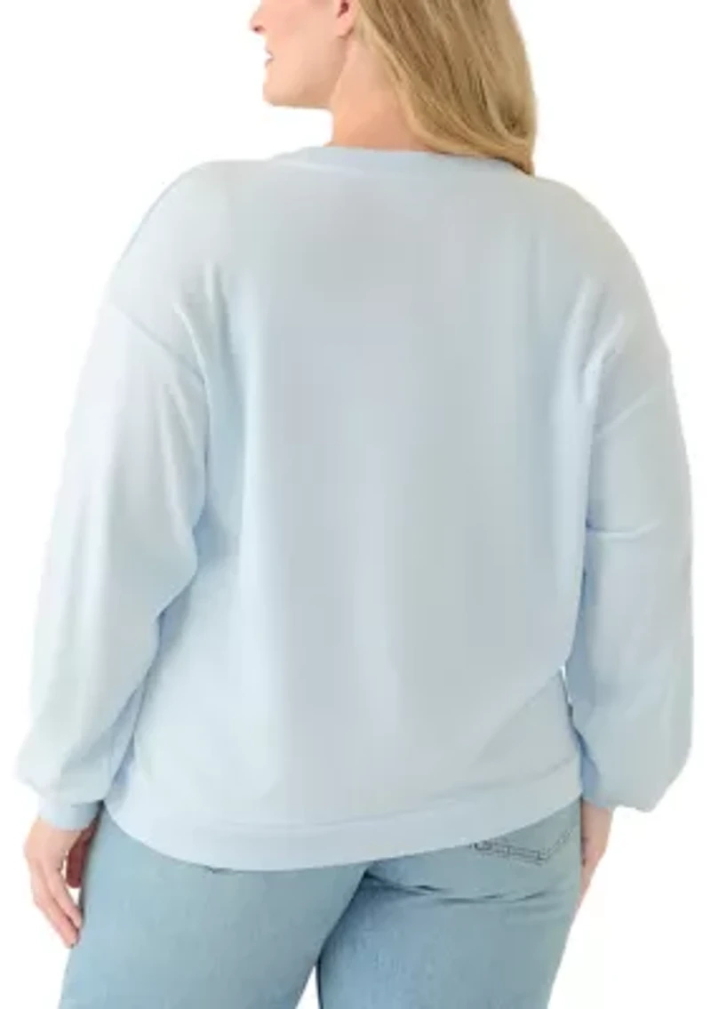 Plus Long Sleeve Graphic Sweeper Sweatshirt