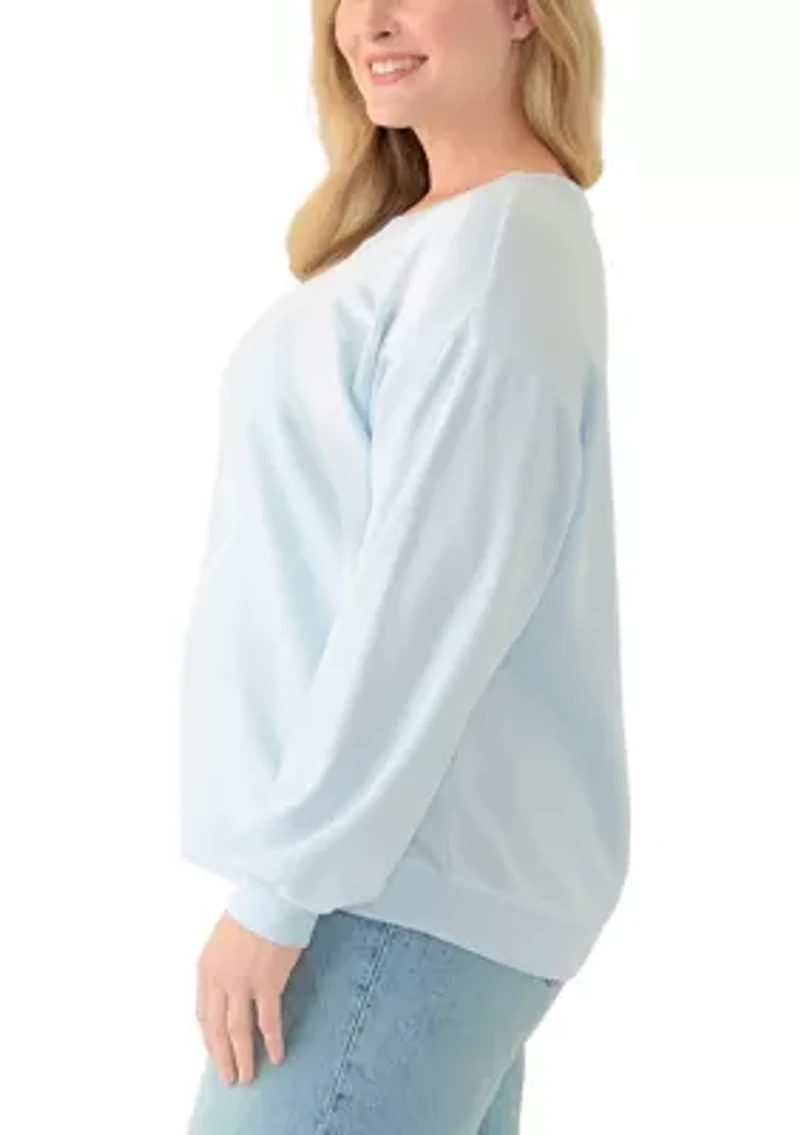 Plus Long Sleeve Graphic Sweeper Sweatshirt