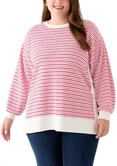 Plus Side Slit Sweeper Sweater