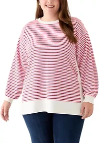 Plus Side Slit Sweeper Sweater