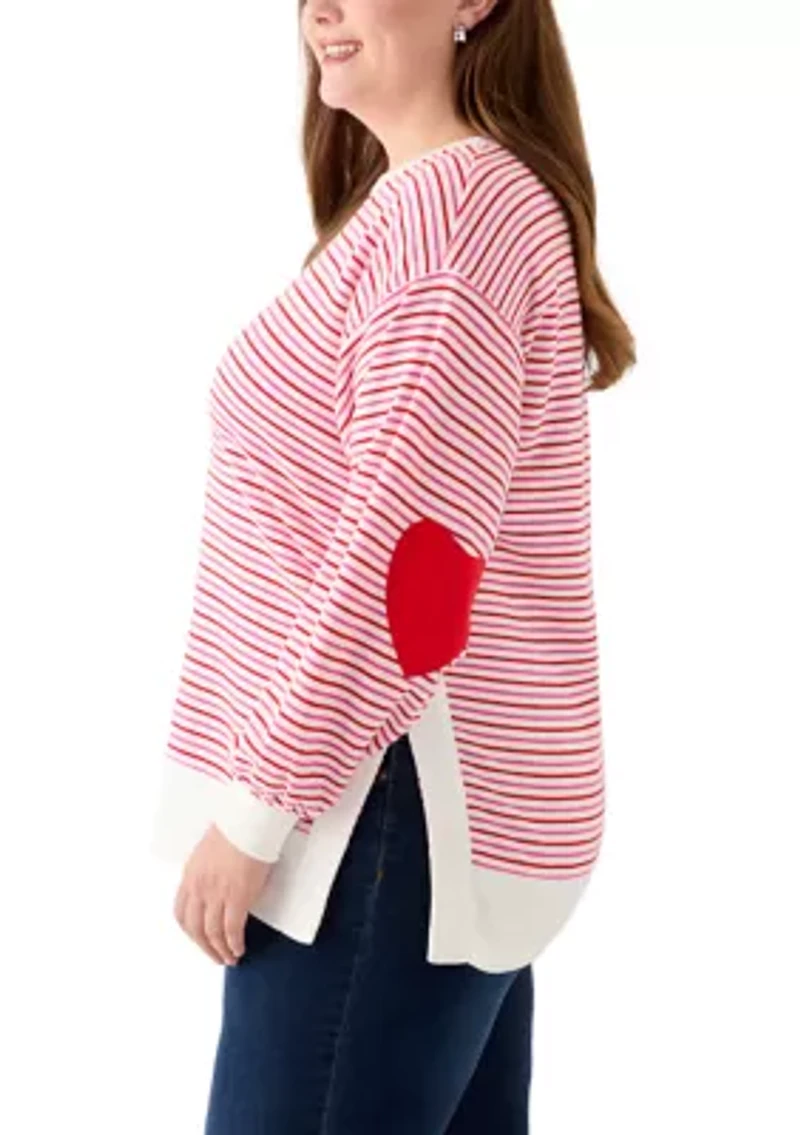 Plus Side Slit Sweeper Sweater