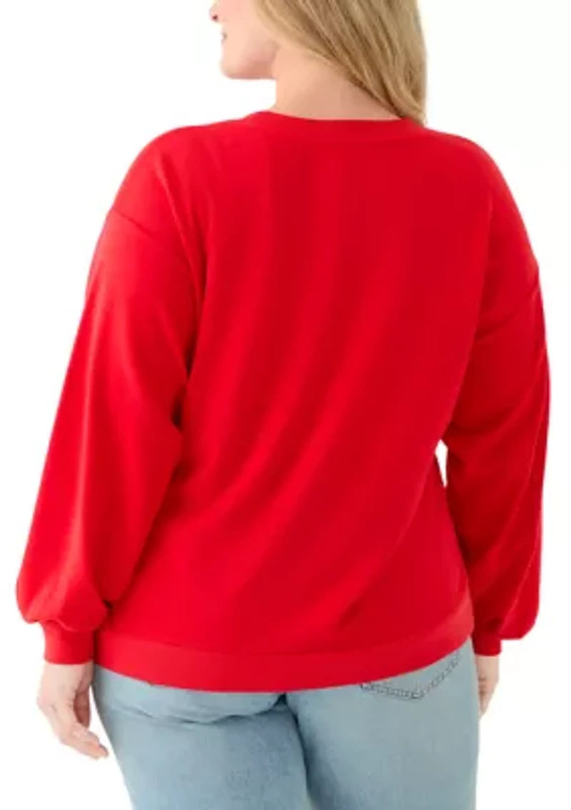 Plus Long Sleeve Graphic Sweeper Sweatshirt