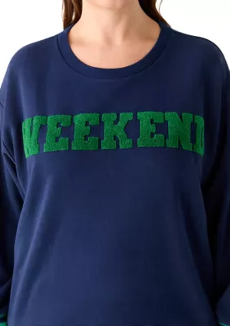 Plus Long Sleeve Patch Sweeper Sweatshirt