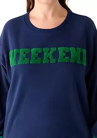 Plus Long Sleeve Patch Sweeper Sweatshirt