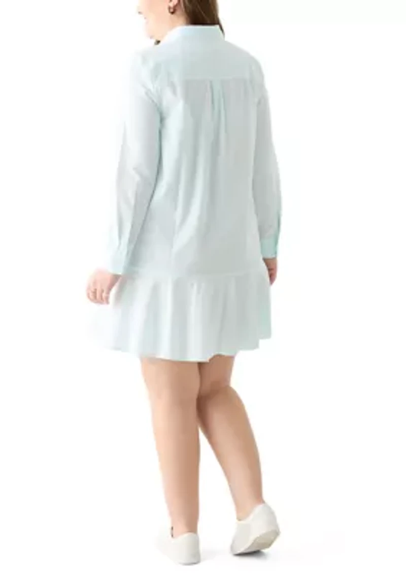 Plus Flounce Shirtdress