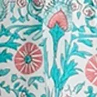 Plus Pleated Shoulder Printed Dress