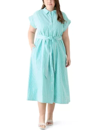 Plus Dolman Belted Midi Dress