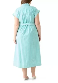 Plus Dolman Belted Midi Dress