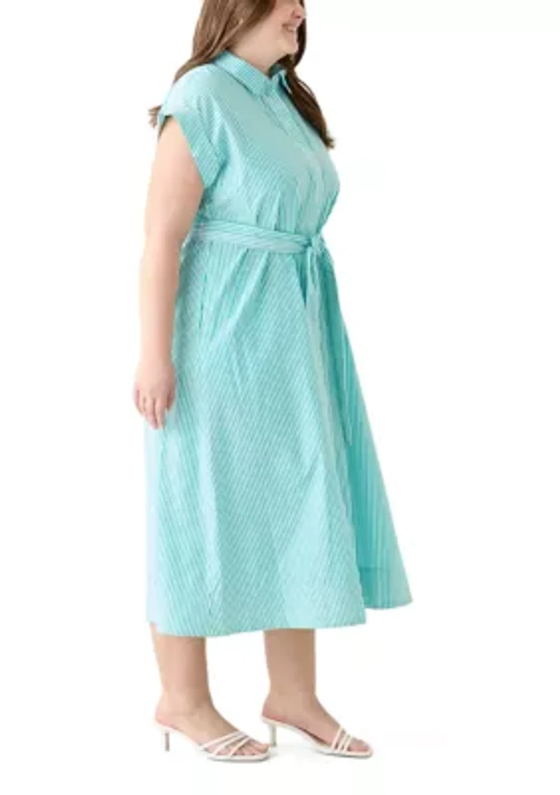 Plus Dolman Belted Midi Dress