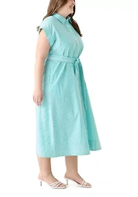 Plus Dolman Belted Midi Dress