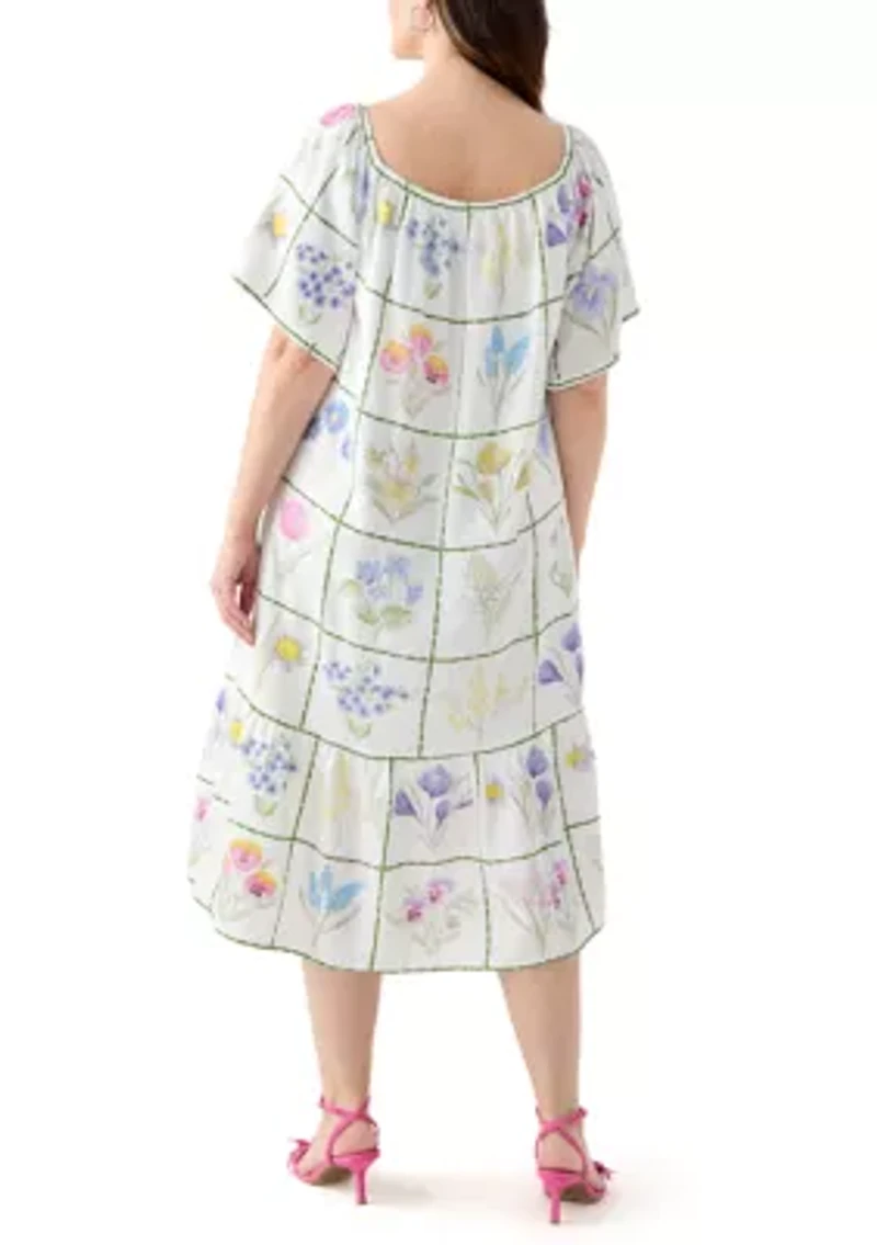 Plus Printed House Dress