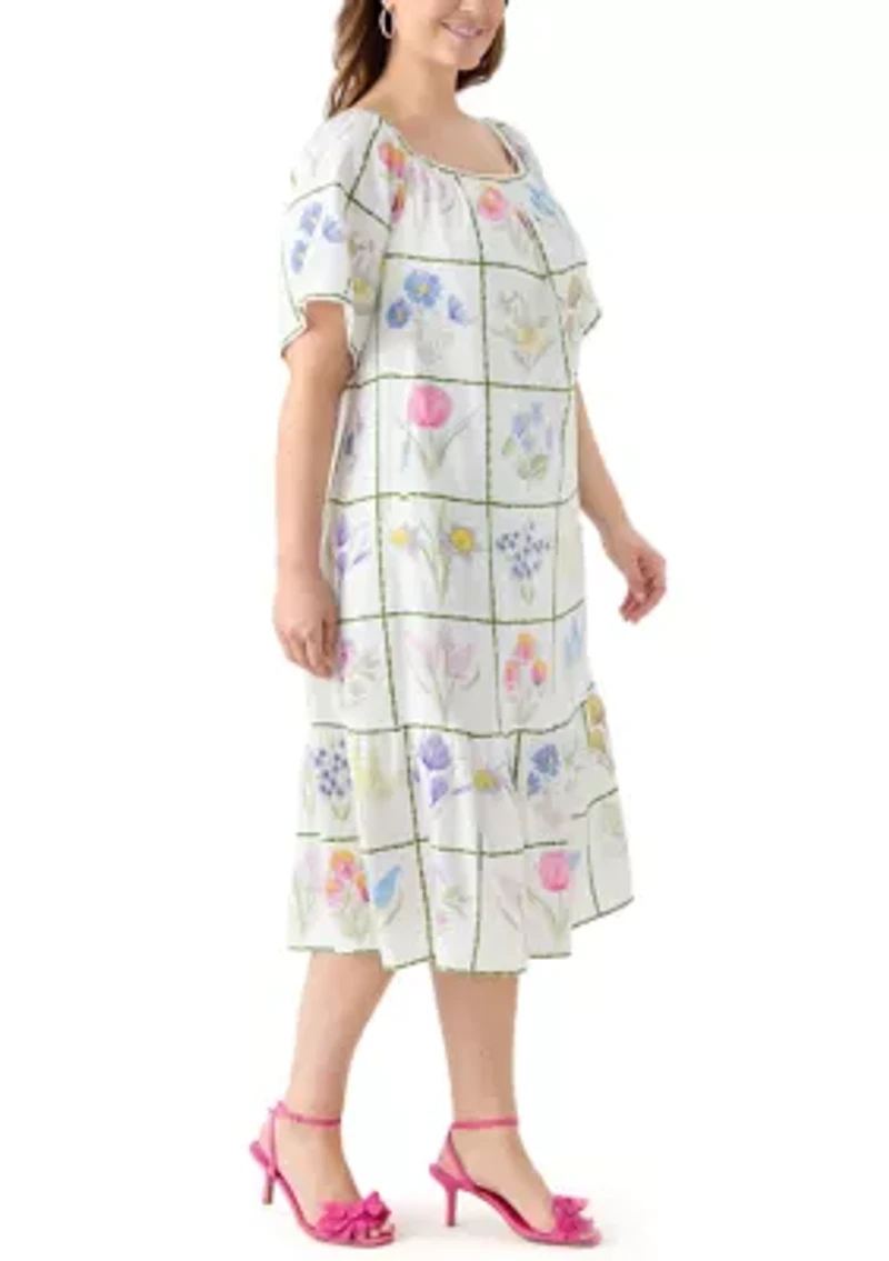 Plus Printed House Dress