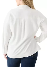 Plus Long Sleeve Popover Shirt