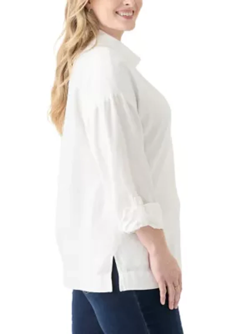 Plus Long Sleeve Popover Shirt