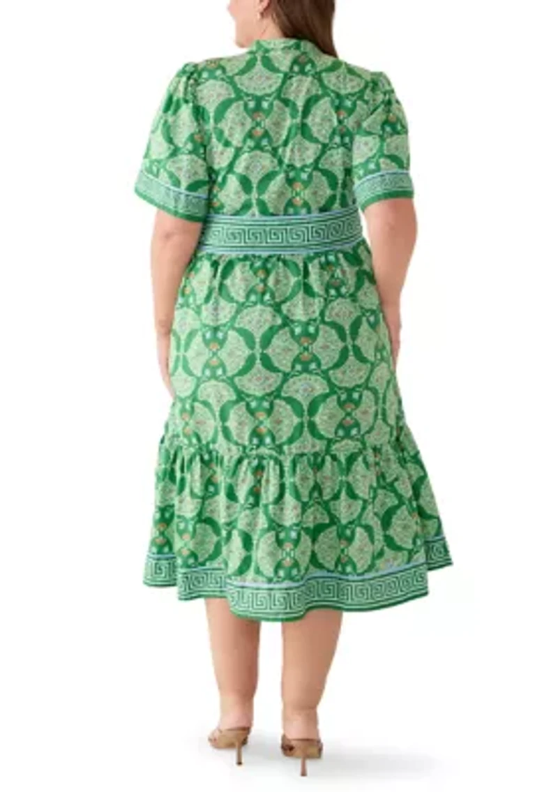 Plus Printed Shirtdress