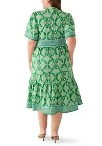 Plus Printed Shirtdress