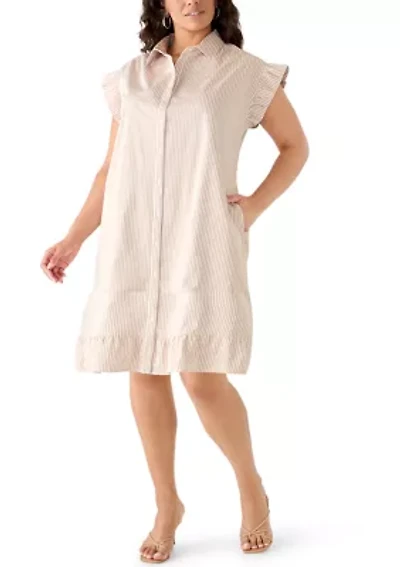 Plus Short Sleeve Peplum Dress